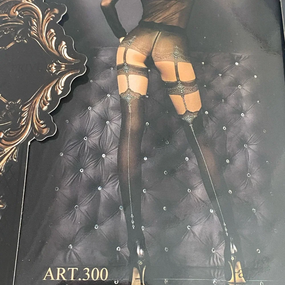 Elegant Black Sheer Stockings with Back Design